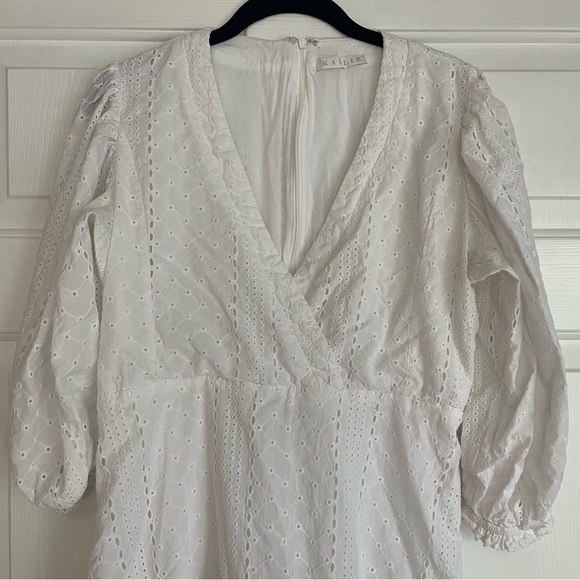 Karlie Eyelet Mini Dress White - Picture 7 of 10